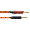 Cablu Instrument Jack 6.3mm Cordial Blacklight Edition 6M PP Orange SILENT