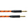 Cablu Instrument Jack 6.3mm Cordial Blacklight Edition 6M PP Orange